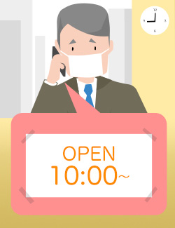 営業時間外でも自動アナウンスが応答