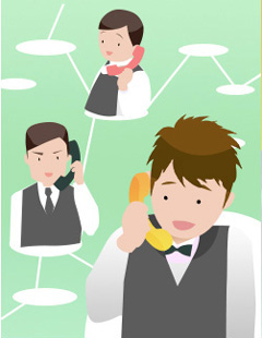 営業時間外でも自動アナウンスが応答